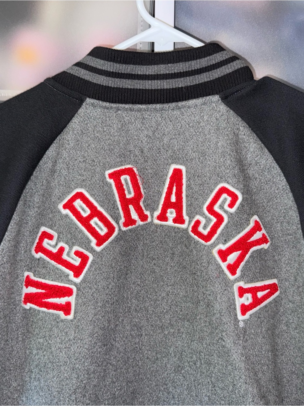 PINK Victoria's Secret x 5th 8 Ocean Nebraska Cornhuskers Varsity Jacket L - Picture 8 of 14